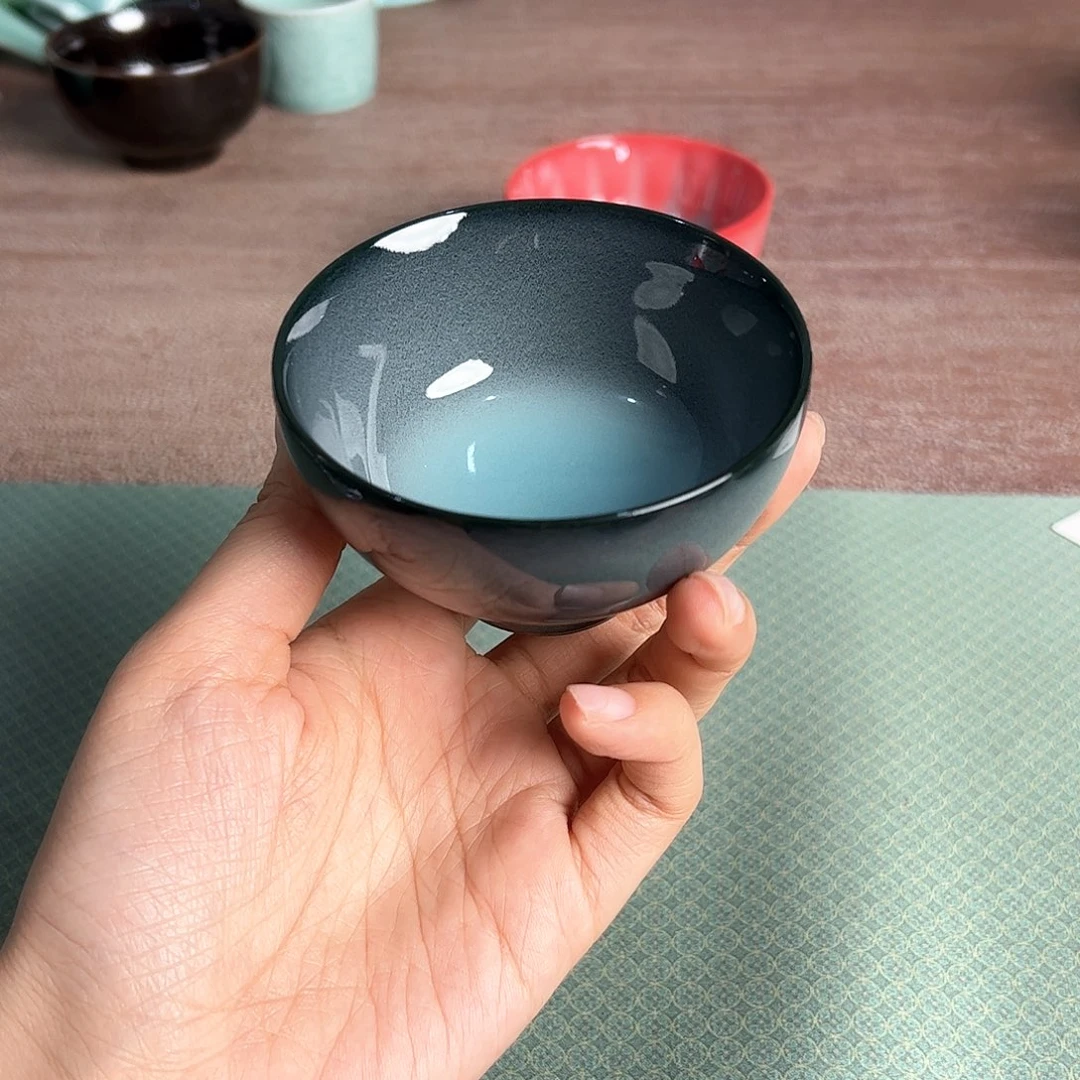 龙泉云间青瓷小米茶器