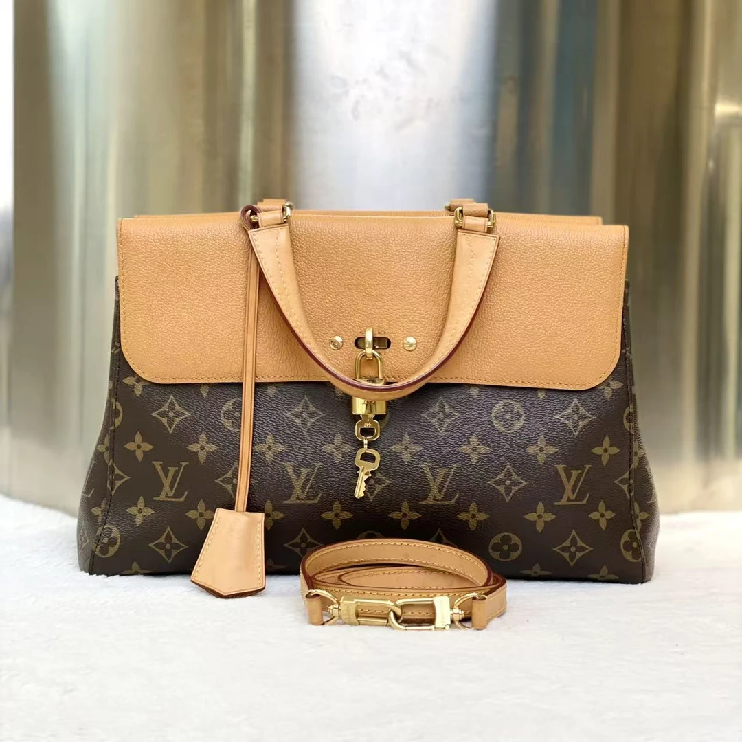 99新 LouisVuitton/路易威登 古有98新LV维纳斯拼黄色单肩包7120