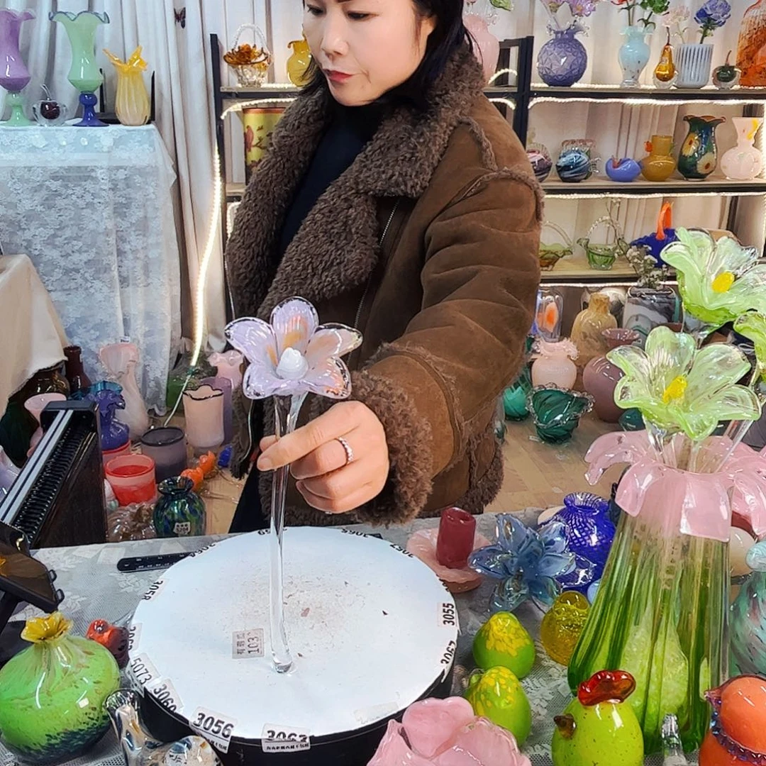 小花花家悦美居琉璃摆件