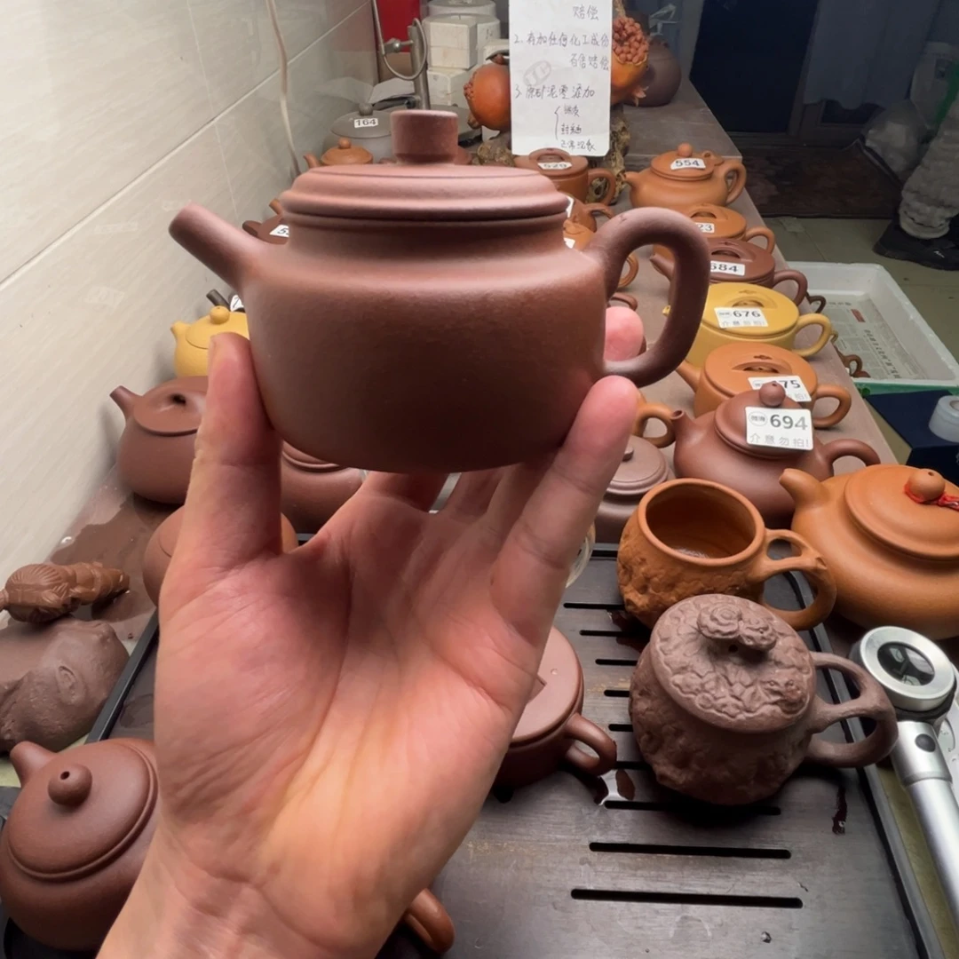 茶壶紫砂紫泥德中170cc左右瑕疵