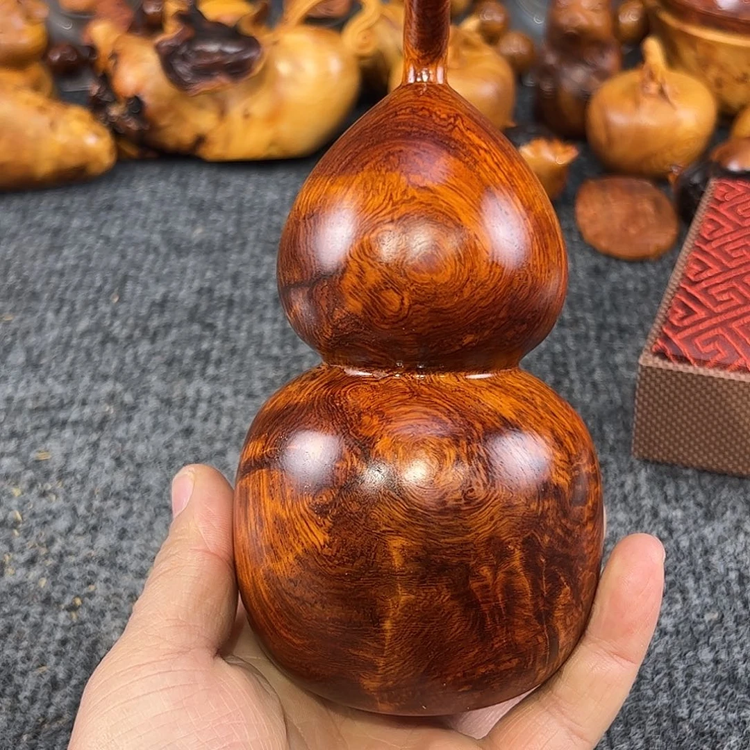 言***明黄花梨/降香黄檀黄花梨老料满龙胆大葫芦