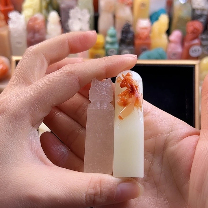 昌化石印石崔*手工定制设计，1.5厘米