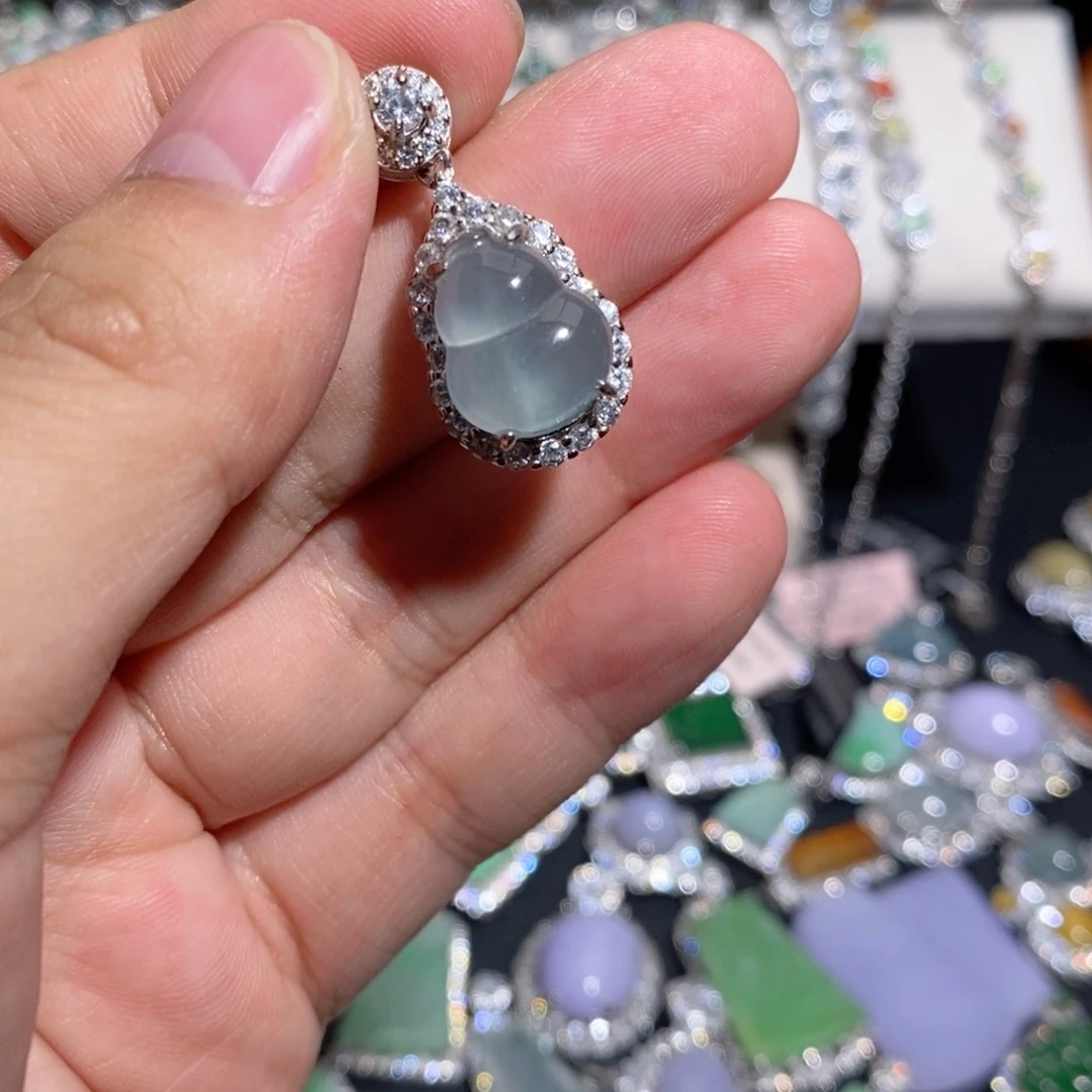 翡翠银S925镶嵌颈饰j j o