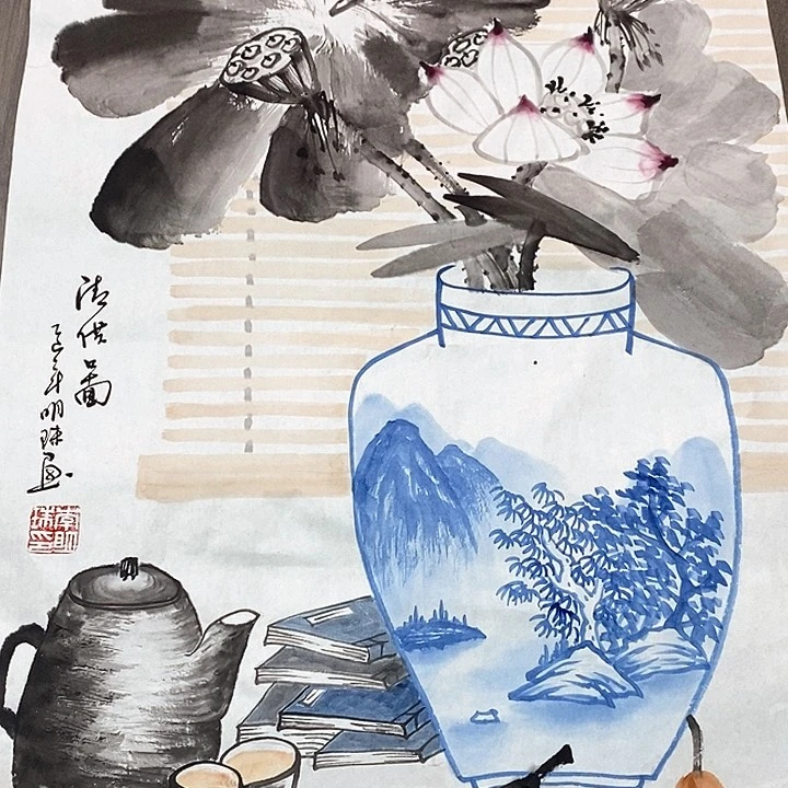 手绘国画作品展9999