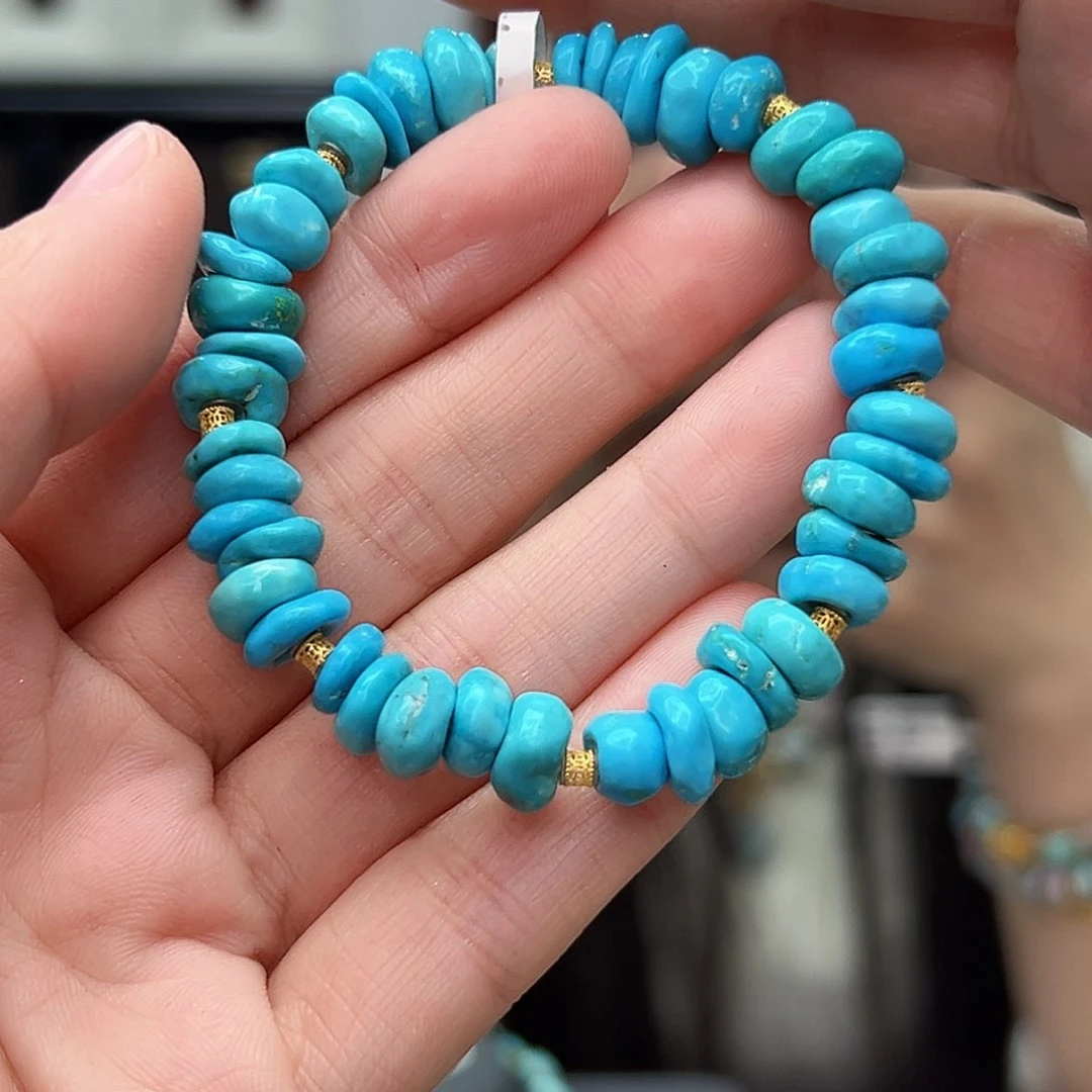 绿松石珠宝奇石18K金镶嵌