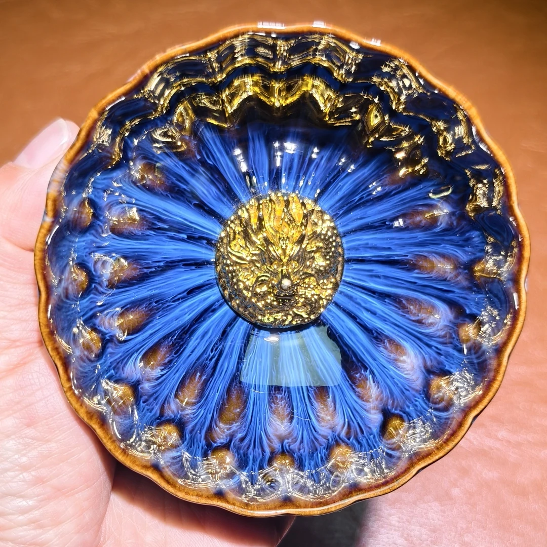 【回蓝金龙王】喝茶喝水品茗杯陶瓷杯主人杯生肖龙