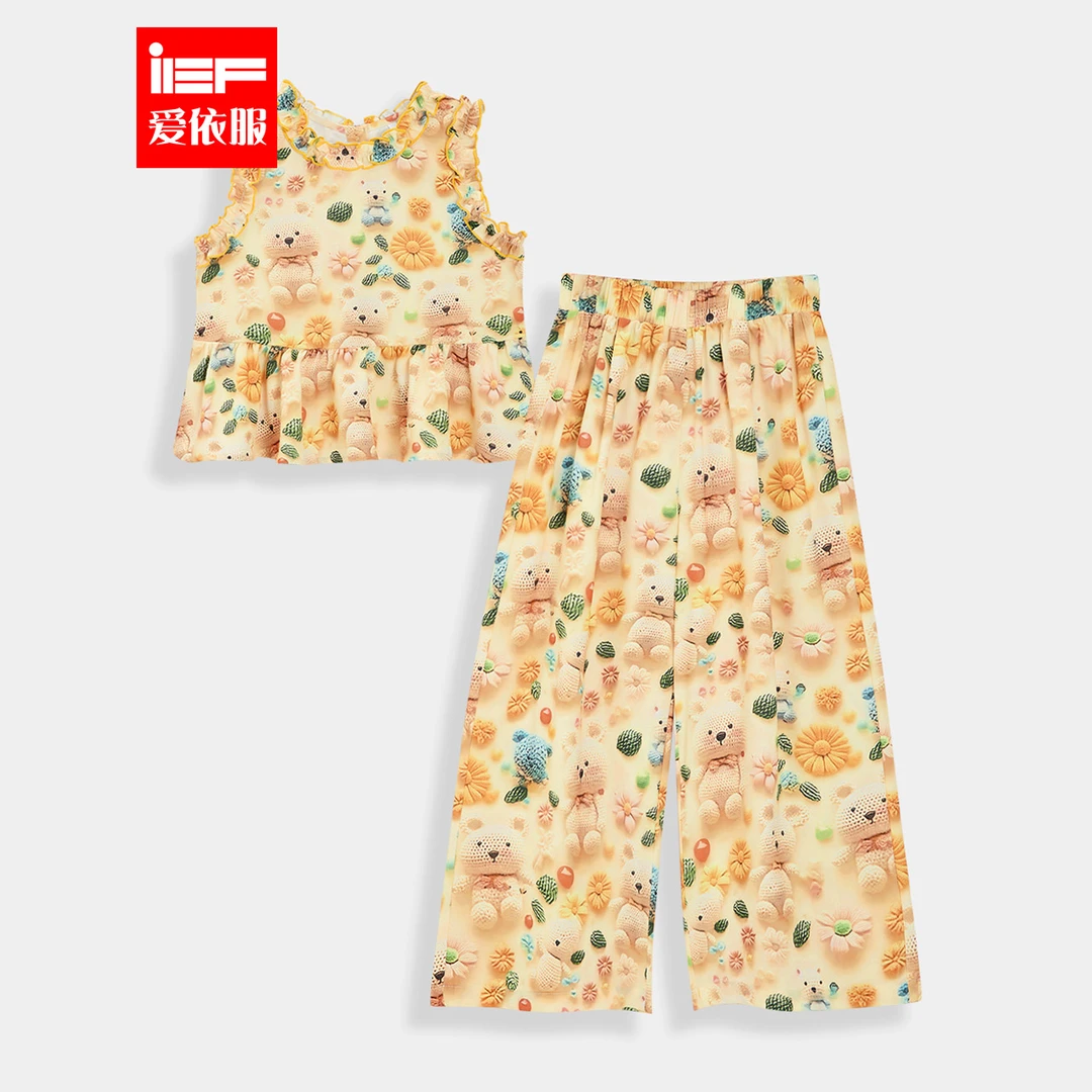 MINIIEF【爱依服童装】2025夏季新款时尚洋气可爱女童上下套裤
