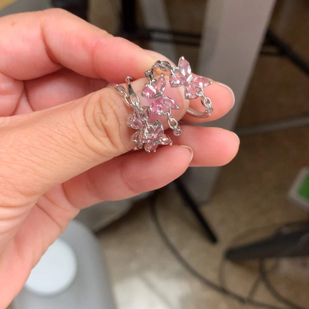 戒指银S925镶嵌碧玺多样性发其一