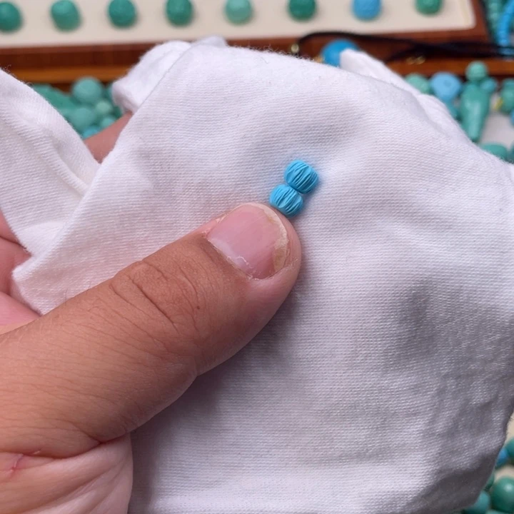 周****直径6+蓝色百香籽一对