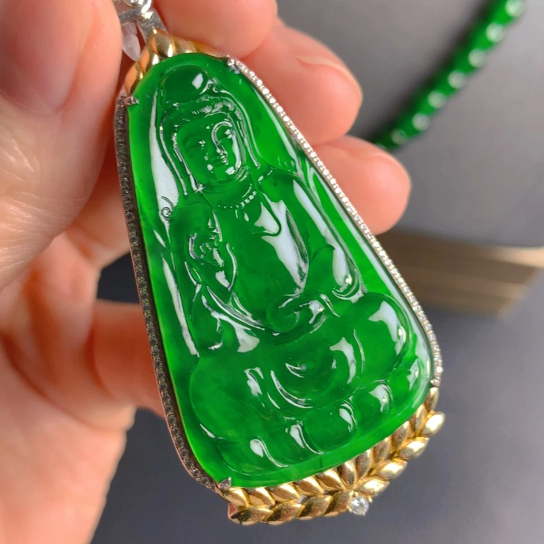 【闪购商品】翡翠吊坠(不含链)银S925镶嵌