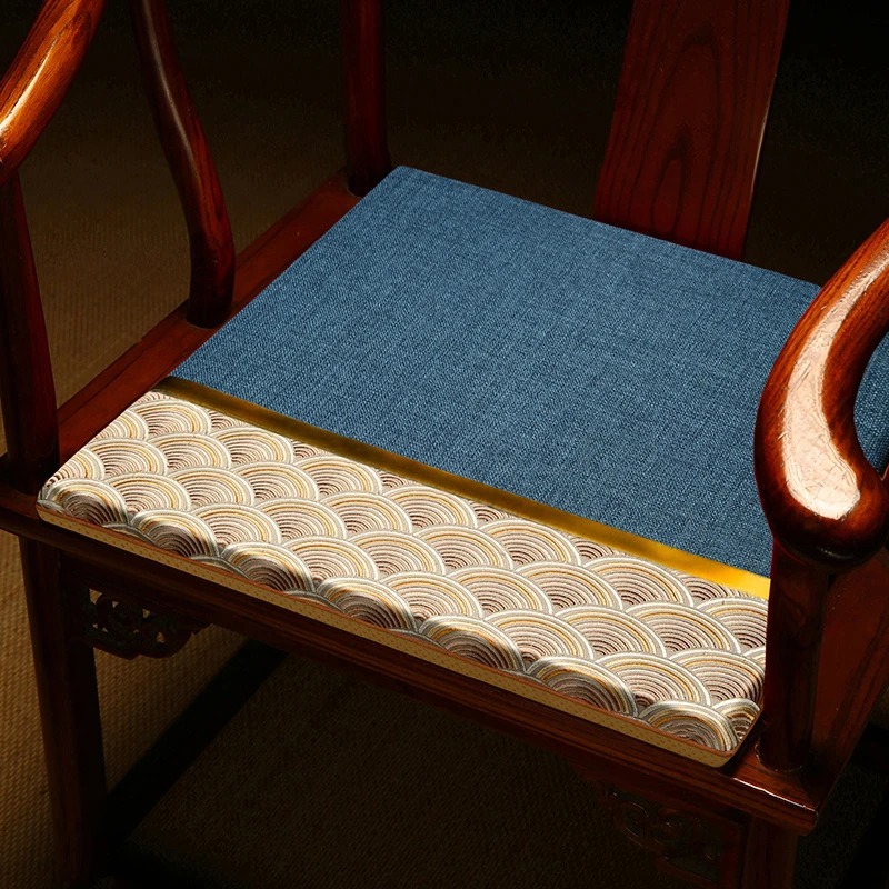 新中式椅子垫子实木餐椅垫坐垫中式红木沙发垫圈椅茶椅垫座垫定制