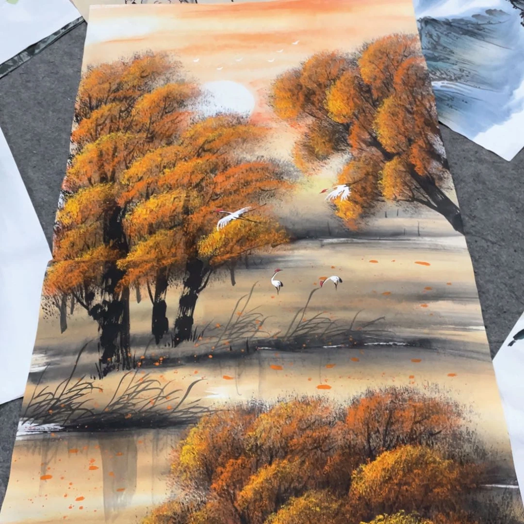 国画国画作品画心一张