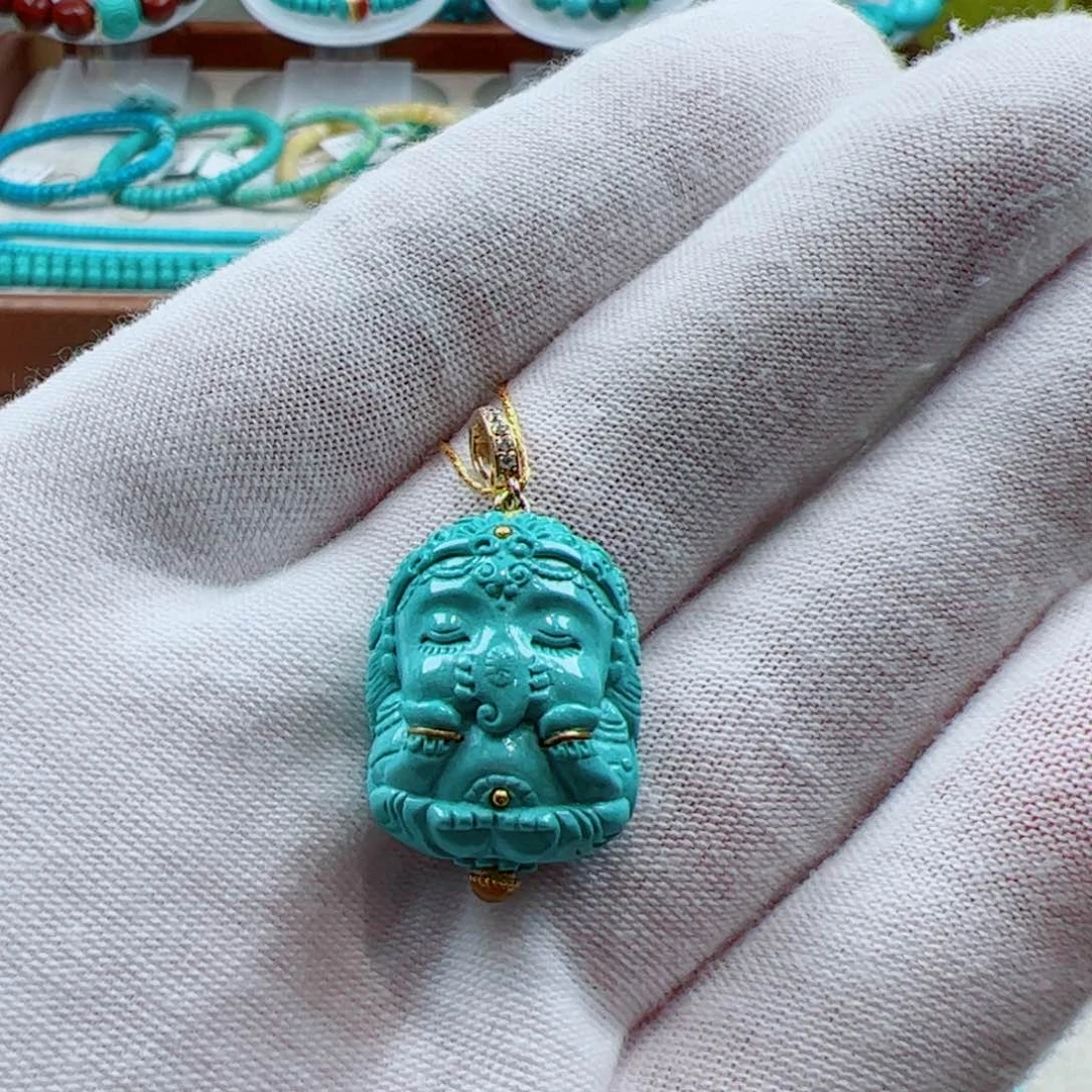 绿松石挂件未镶嵌1个