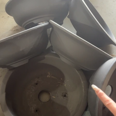 紫砂花盆100-6。28.5-10