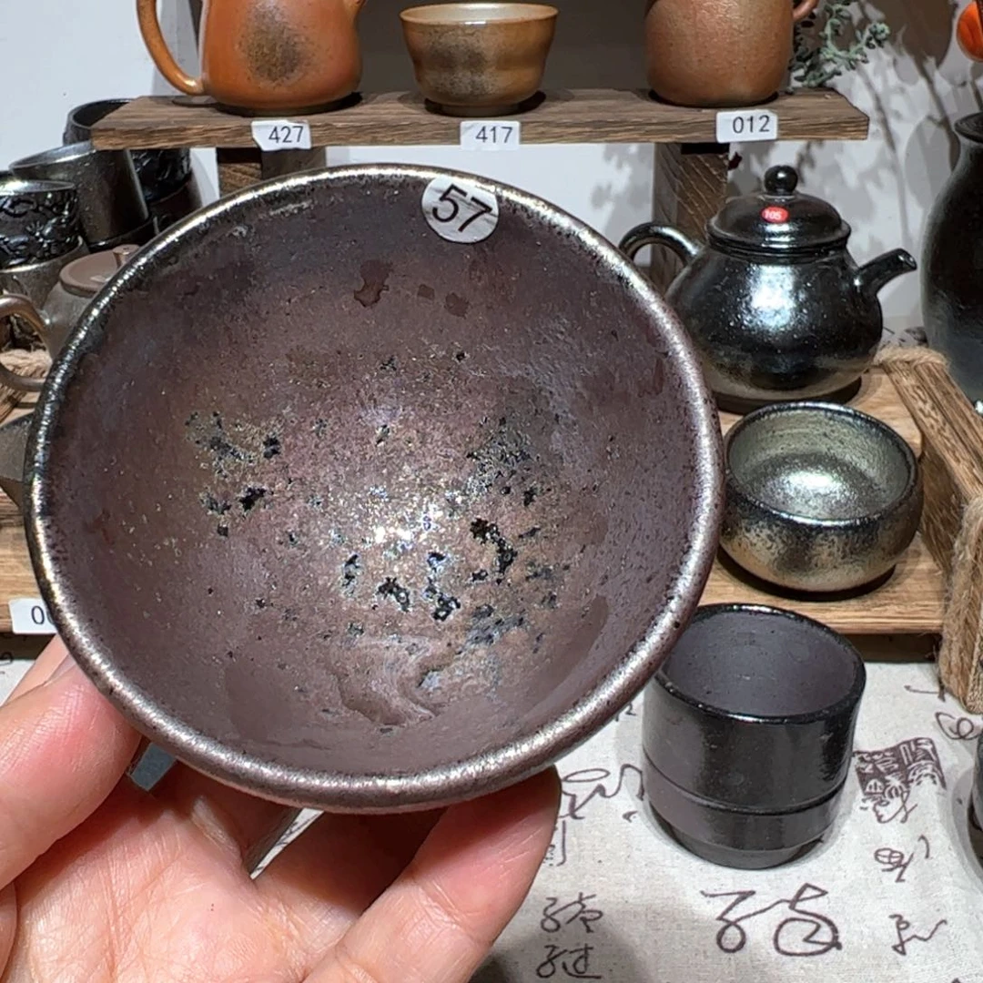 壶S***e建水紫陶紫泥柴烧杯