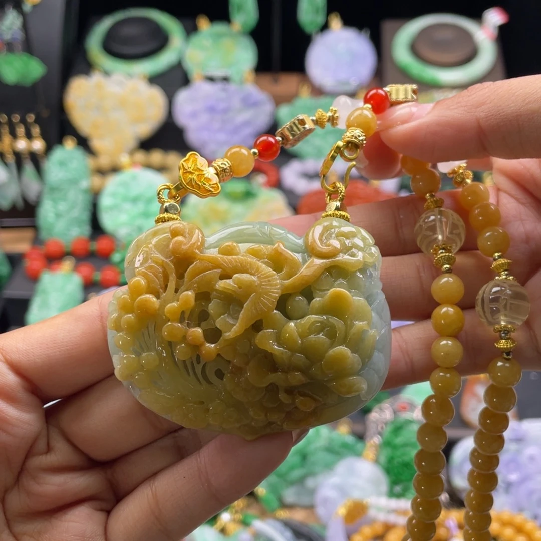 翡翠未镶嵌颈饰代编织