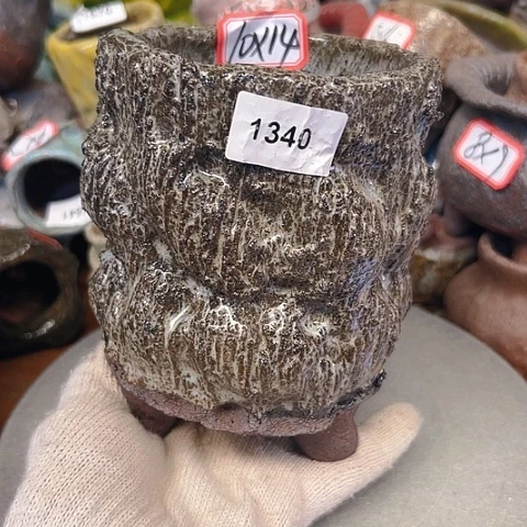 粗陶花盆手工花盆制作