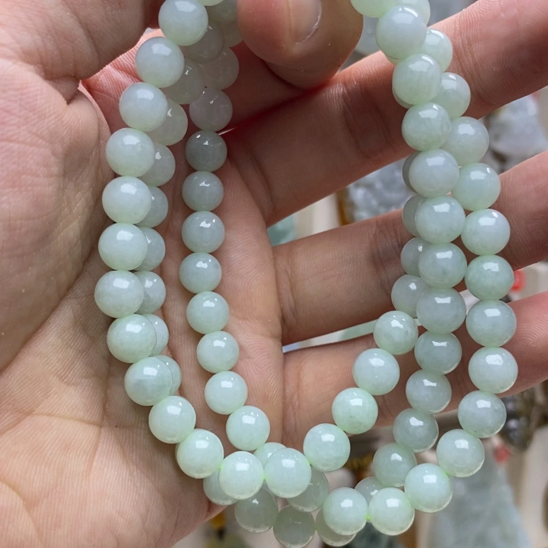 翡翠未镶嵌颈饰珠链