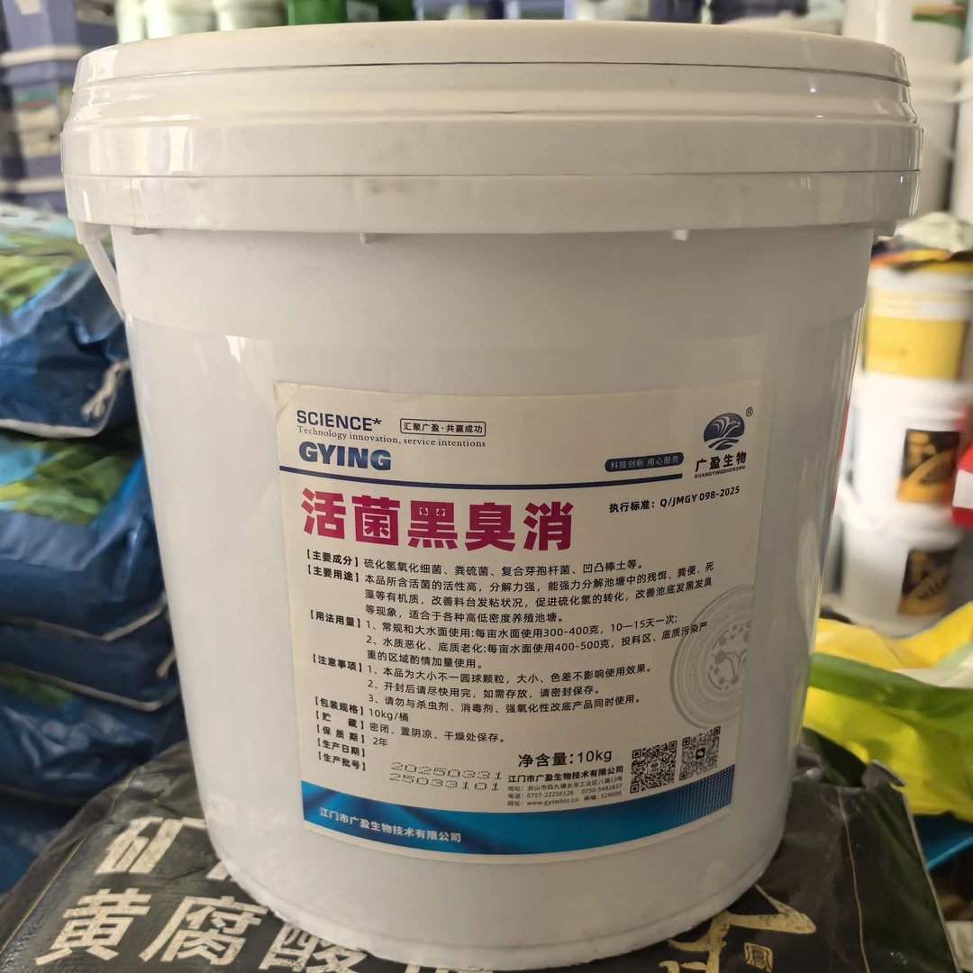 广盈活菌黑臭消 水产养殖改底除臭 复合芽孢杆菌 分解改底 粪硫菌