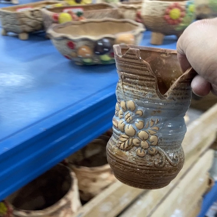 陶瓷花盆单场满9.9发8*12.5