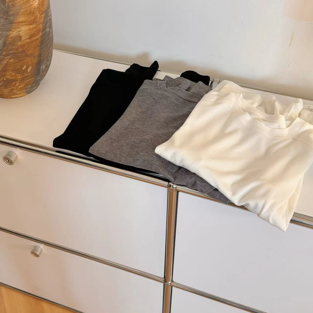 “百穿不腻”  兰精天丝+美丽奴细羊毛长袖T恤单穿叠穿都超棒24-516