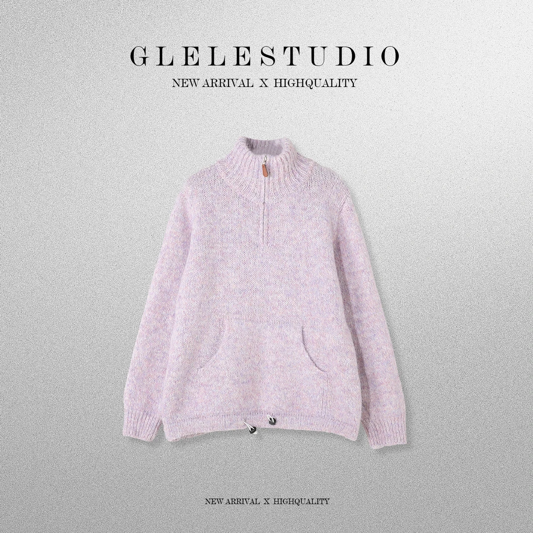 Glele私服「花纱暖绒衫」重磅定制羊毛氛围感花纱暖绒针织衫