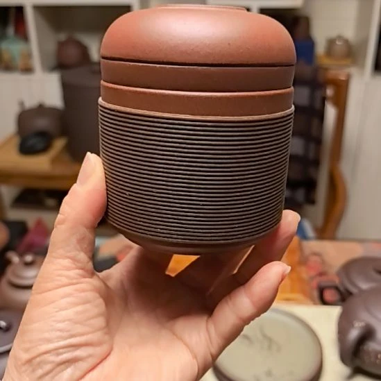 医***二紫砂茶宠三件套旅行杯手工制作青水泥