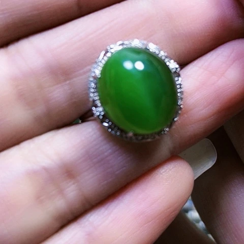 老***_和田玉银S925镶嵌戒指