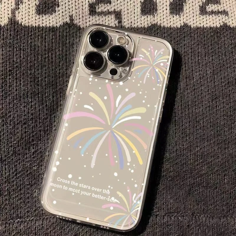ins风彩色烟花iPhone15/14手机壳苹果13/12promax防摔11/78p全包X
