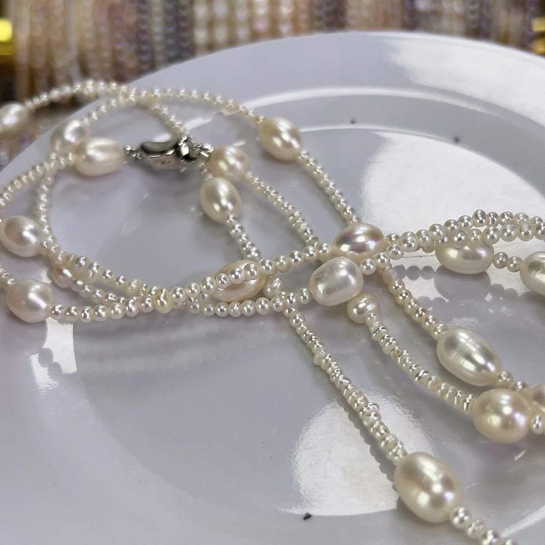 来***粥钛钢淡水珍珠手绳