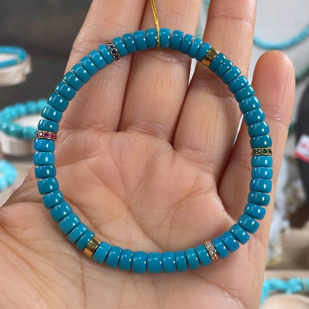 绿松石未镶嵌套链玉化金钻系列