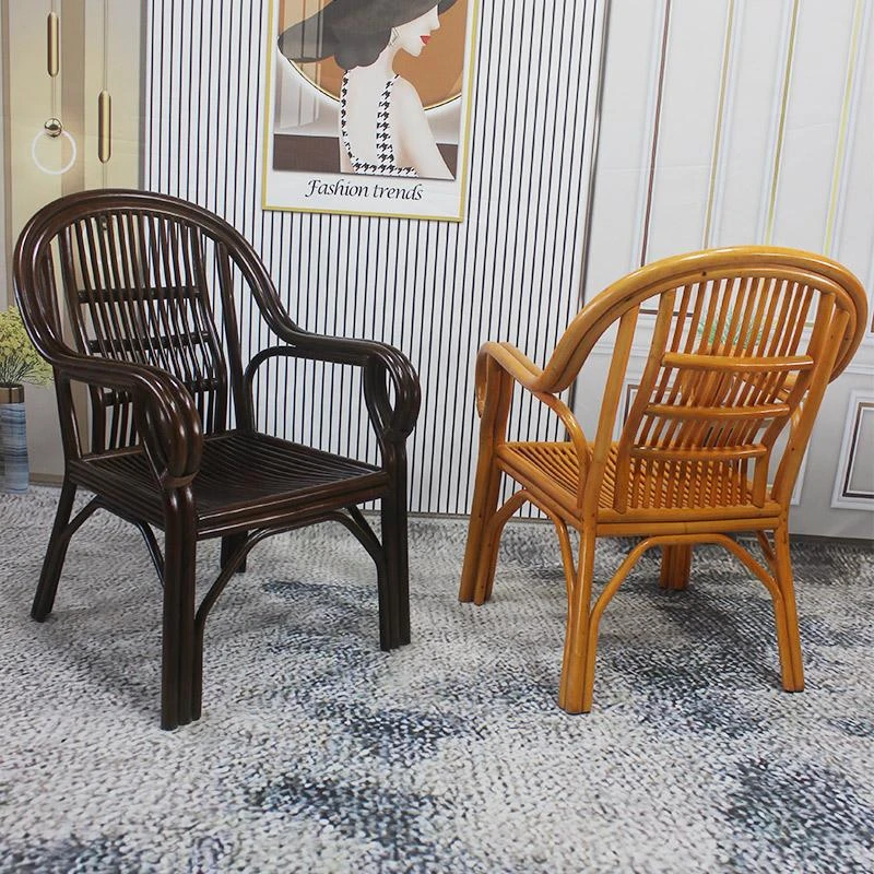 印尼藤新中式休闲椅舒适轻便久坐稳固坐感舒适家用休闲椅藤椅座椅