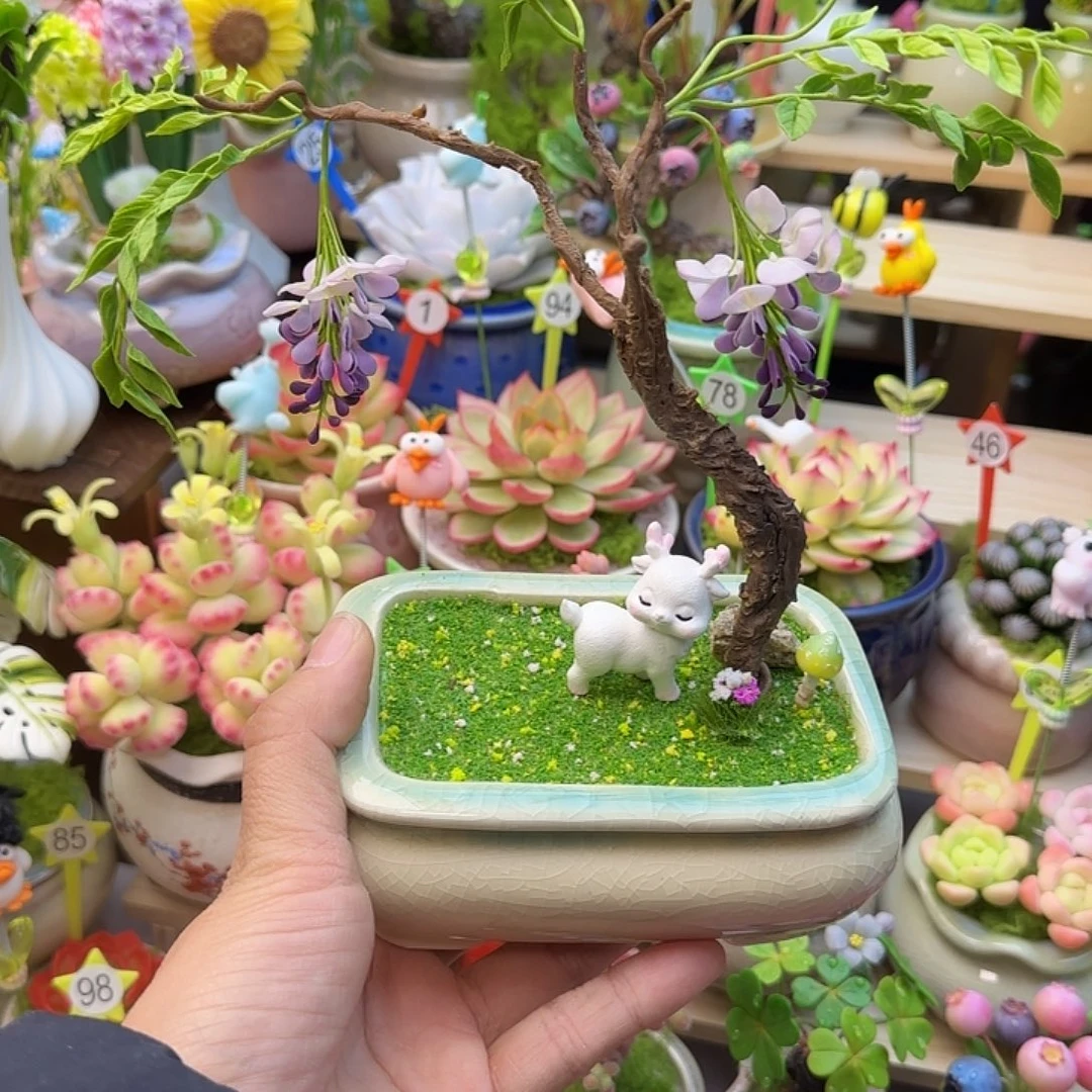 树脂粘土仿真紫藤