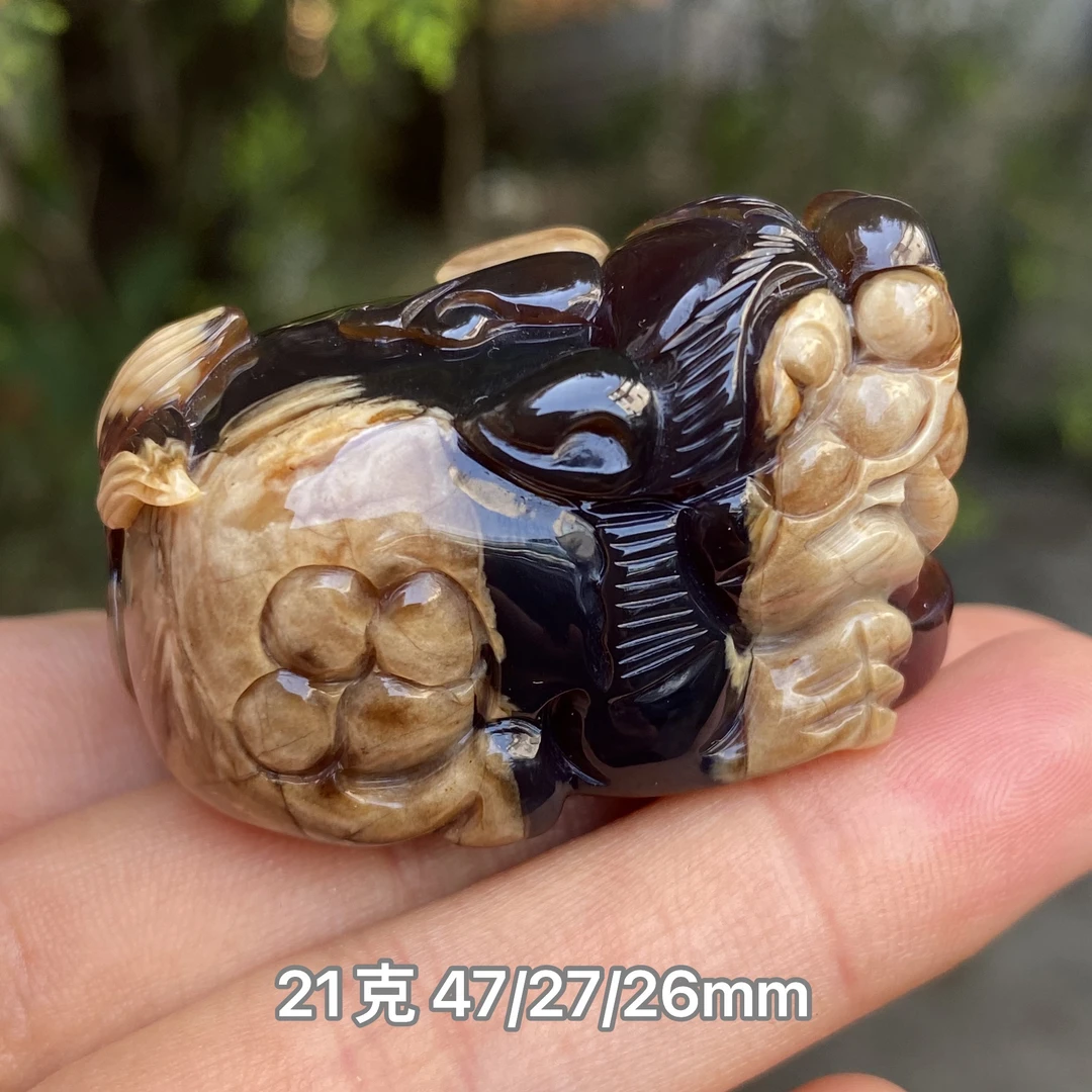 【小伊琥珀】21克黄蜡溶洞貔貅