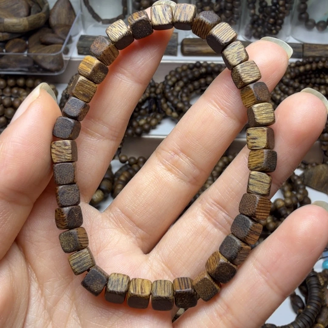 沉香碎屑沉香卡5方糖珠