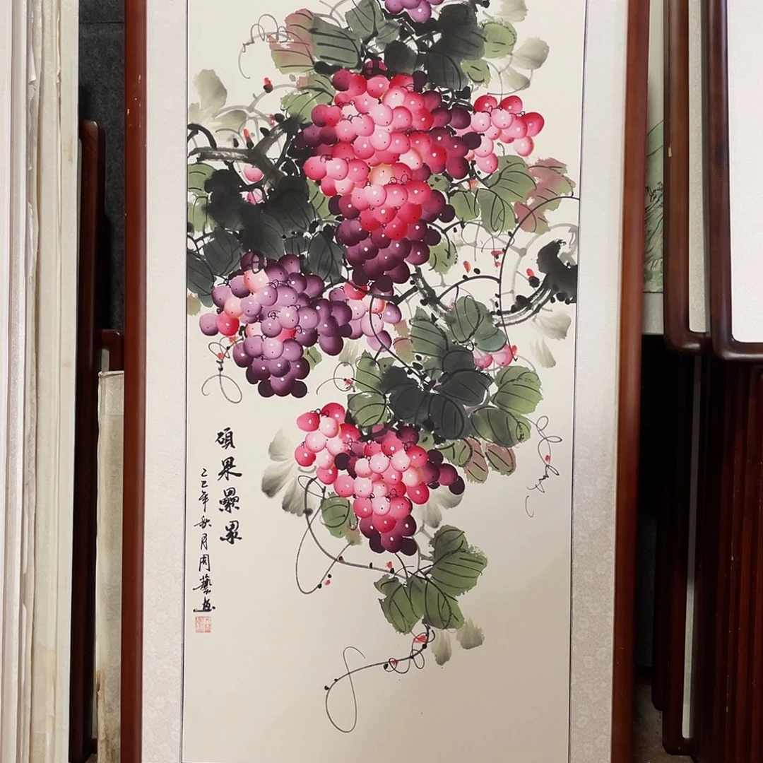 国画带框尺寸63*123厘米