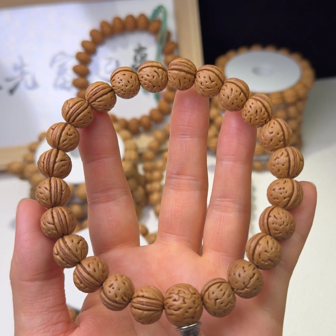 桃核手串12➕原皮元宝