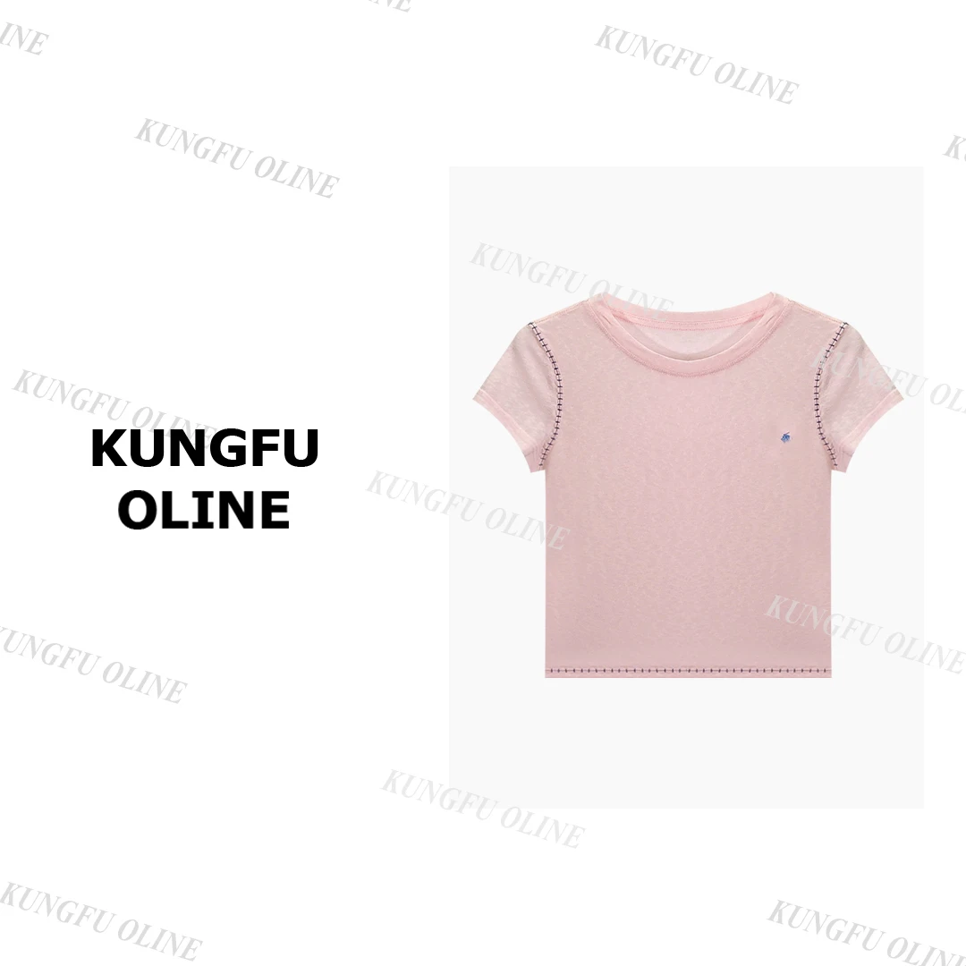 【哈苏线小马】T2947天丝亚麻流行卡通印花短袖T恤上衣