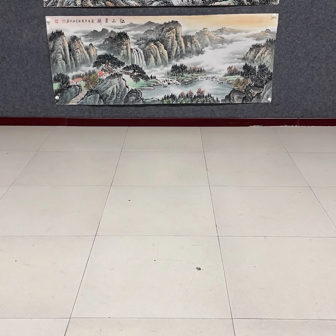 国画骑**穷小六尺画芯 捡漏