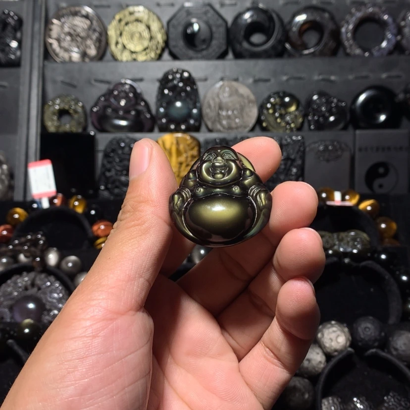 【闪购商品】黑曜岩珠宝奇石未镶嵌如*