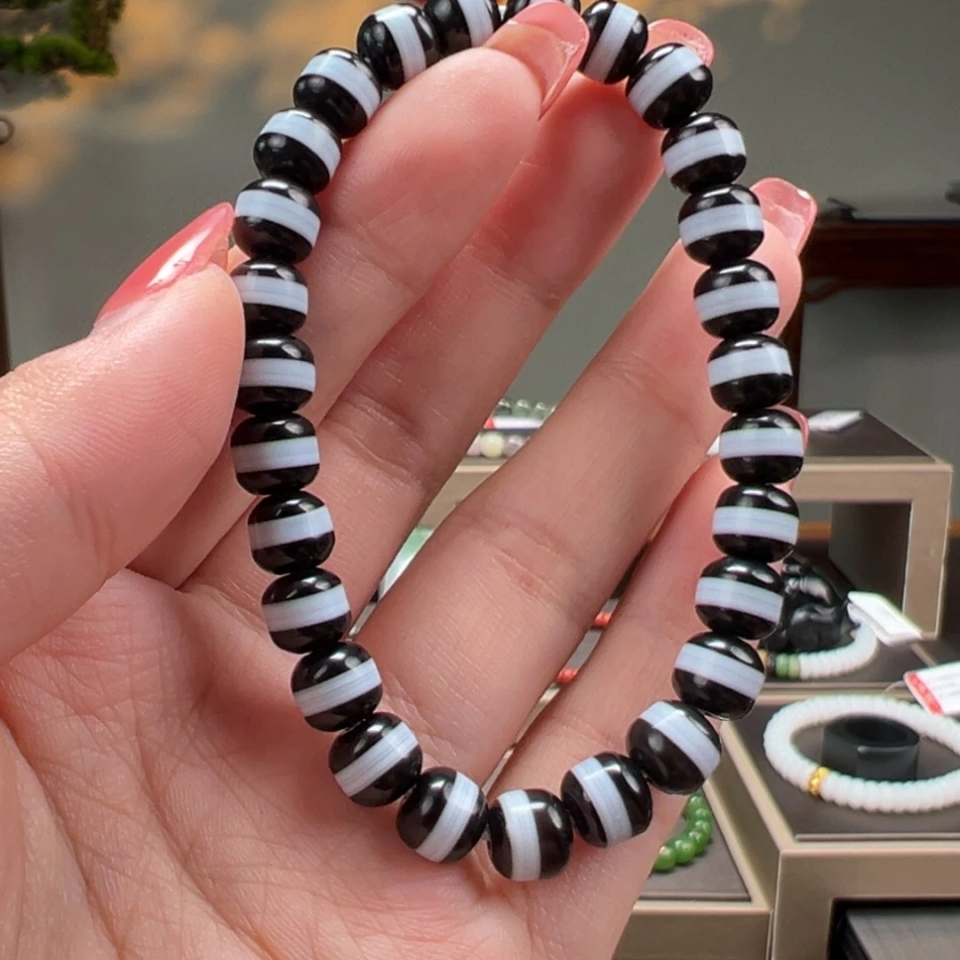 玛瑙/玉髓未镶嵌颈饰7.5毫米玛瑙药师一线天老型