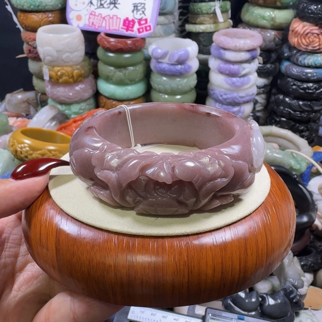 石英质玉（佘太翠）未镶嵌手镯6。59。不退换