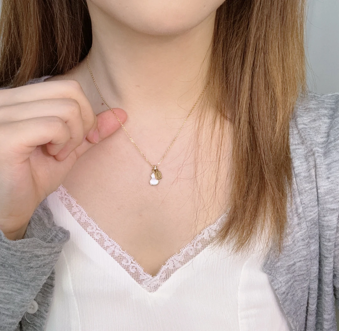 钛钢项链 SUMIMI丨贝母葫芦福牌『福禄密语』轻奢国风感高级