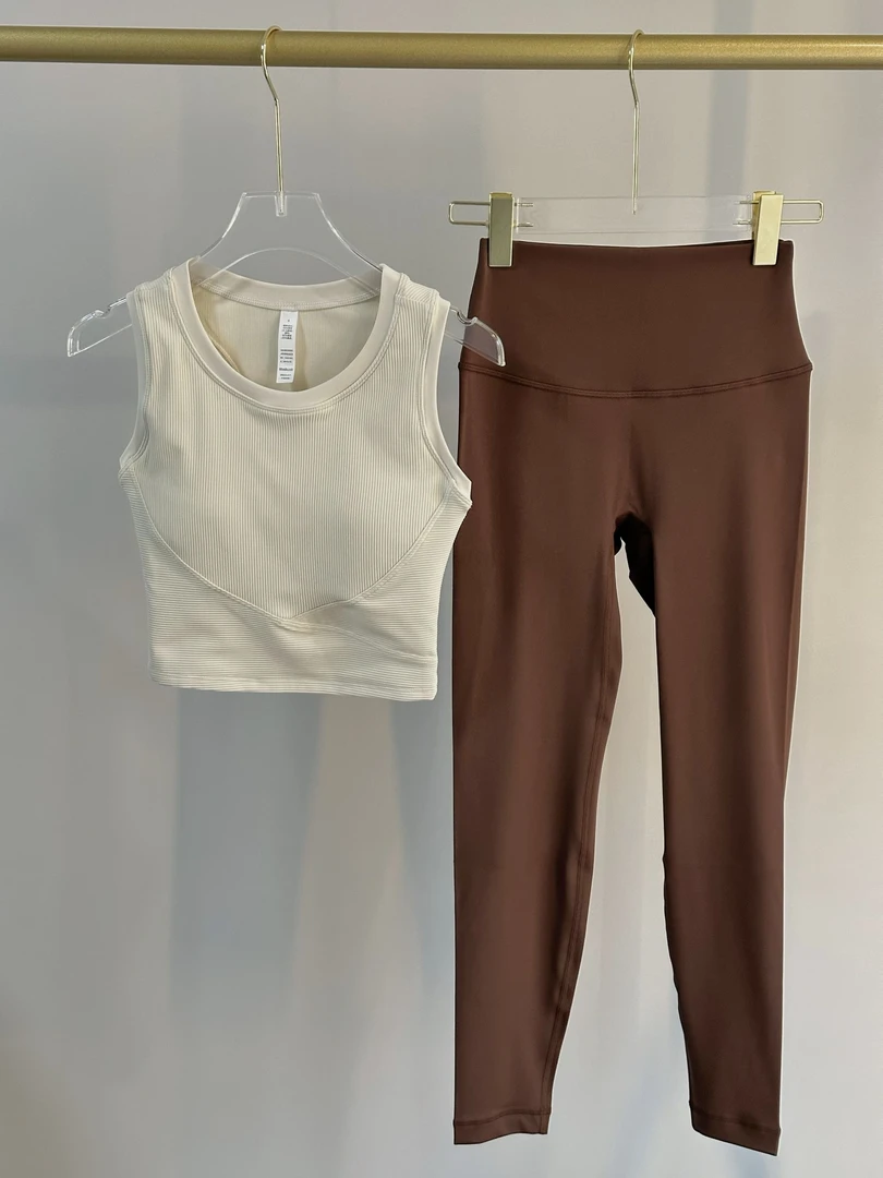 瑜伽套装紧身裤显瘦弹力透气跑步内衣运动背心瑜伽裤运动服两件套