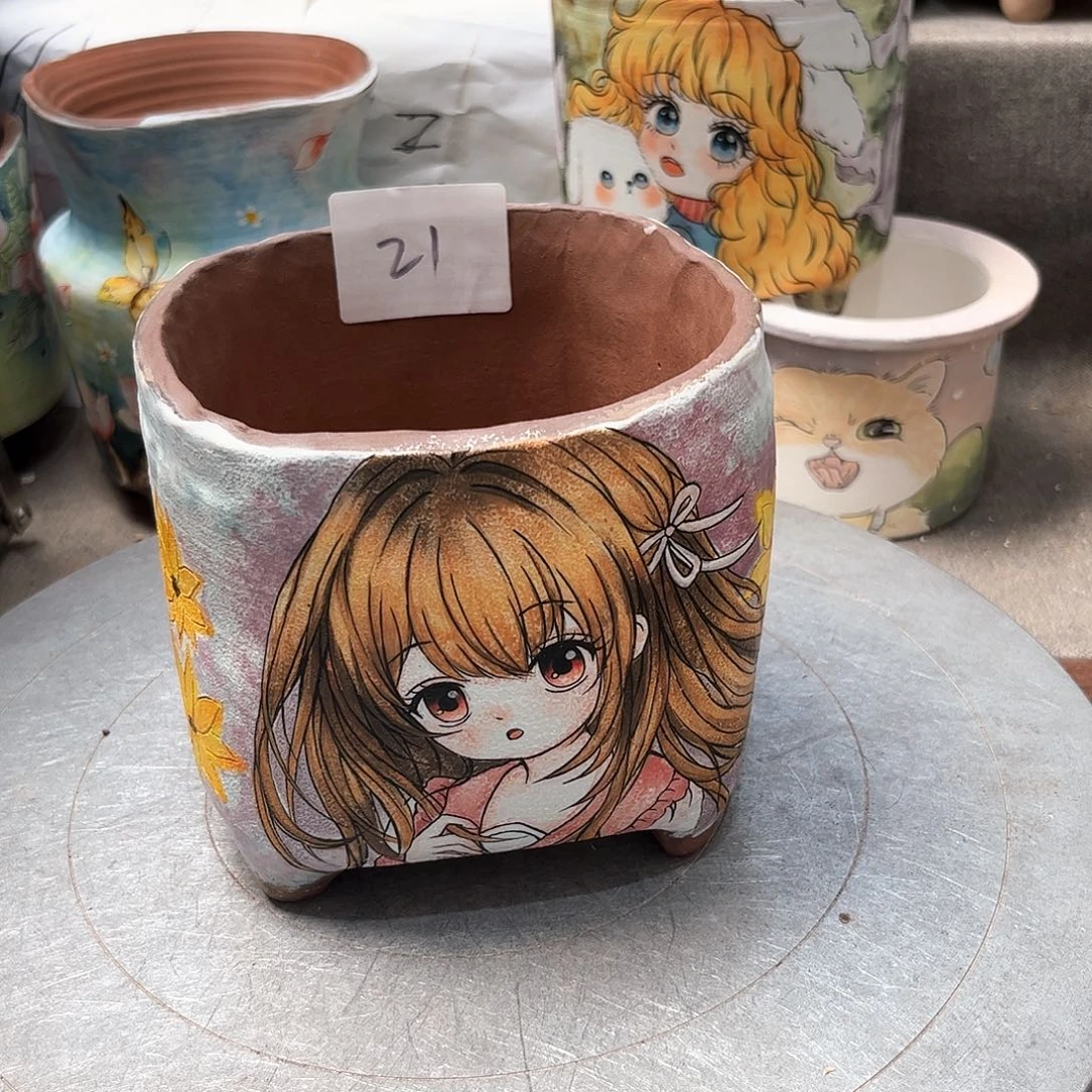 花盆紫砂人物福利