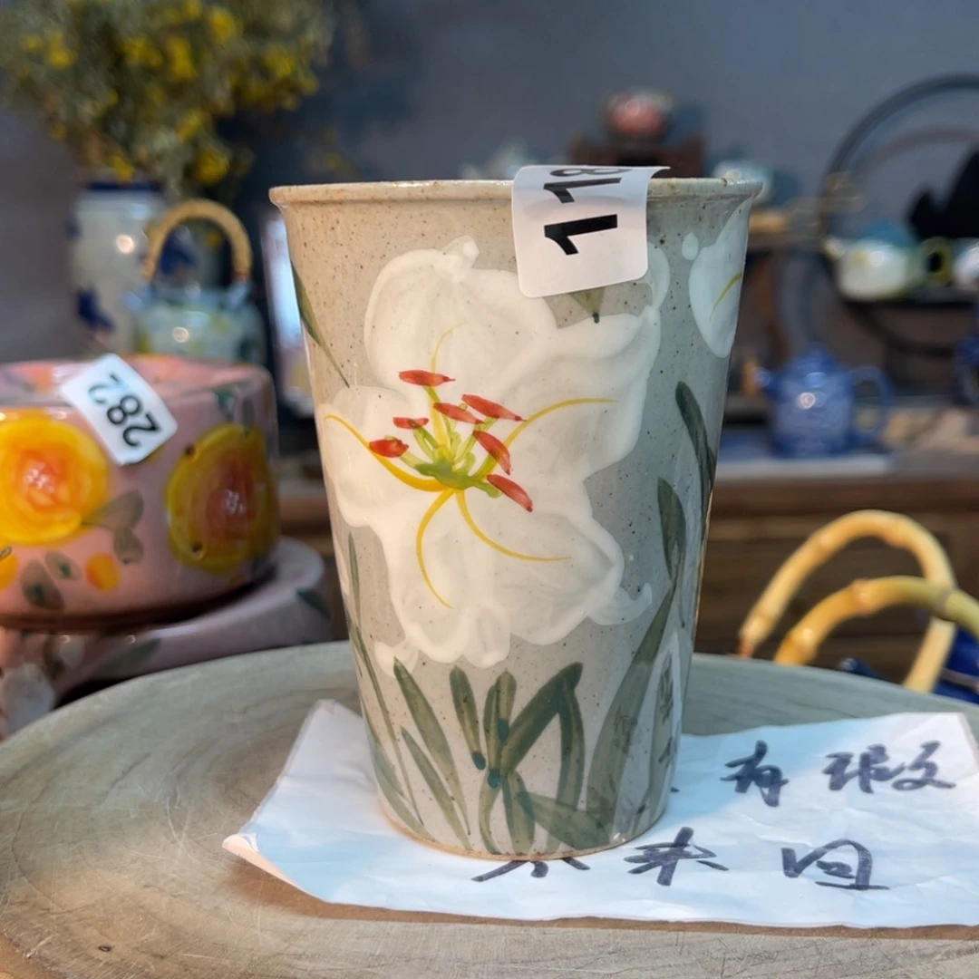 杯素浅陶瓷手工手绘