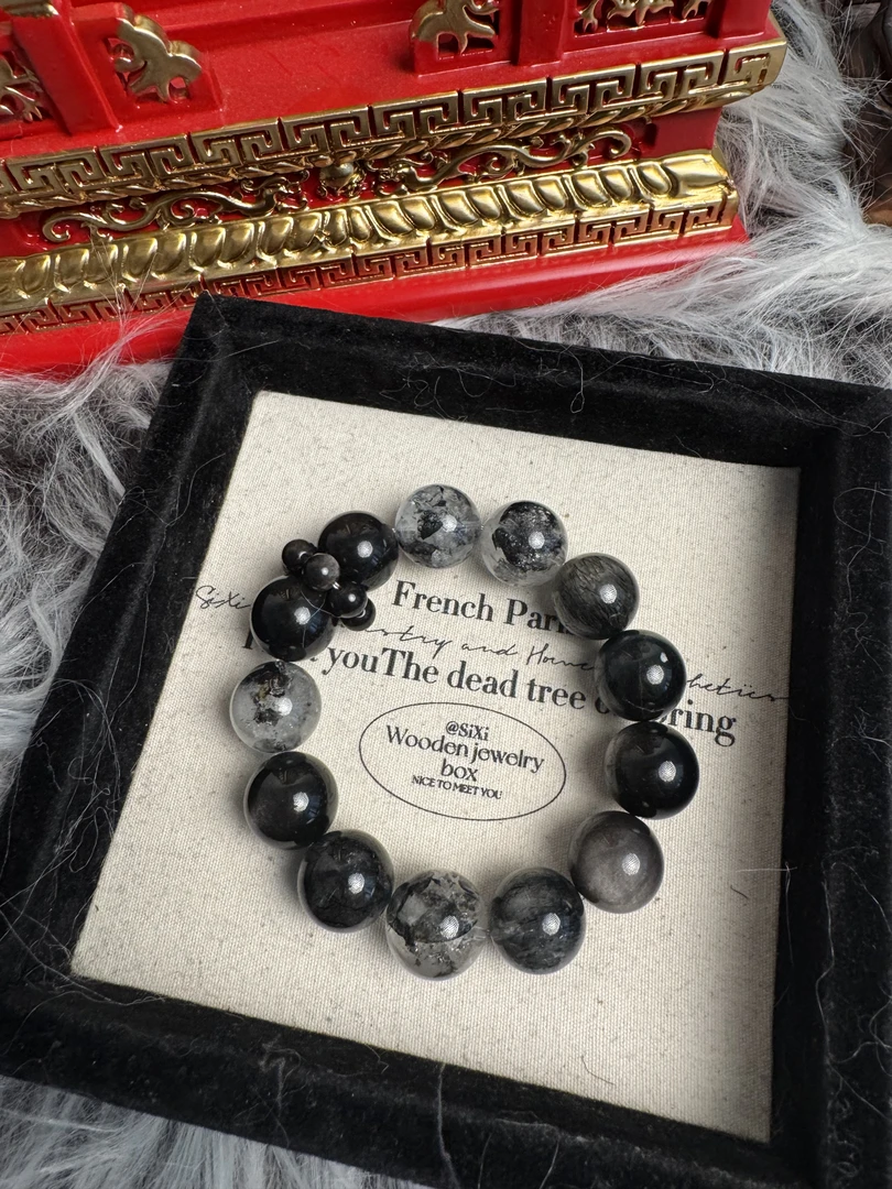 -《万山极夜》（黑色系）天然diy手串 15m-G01