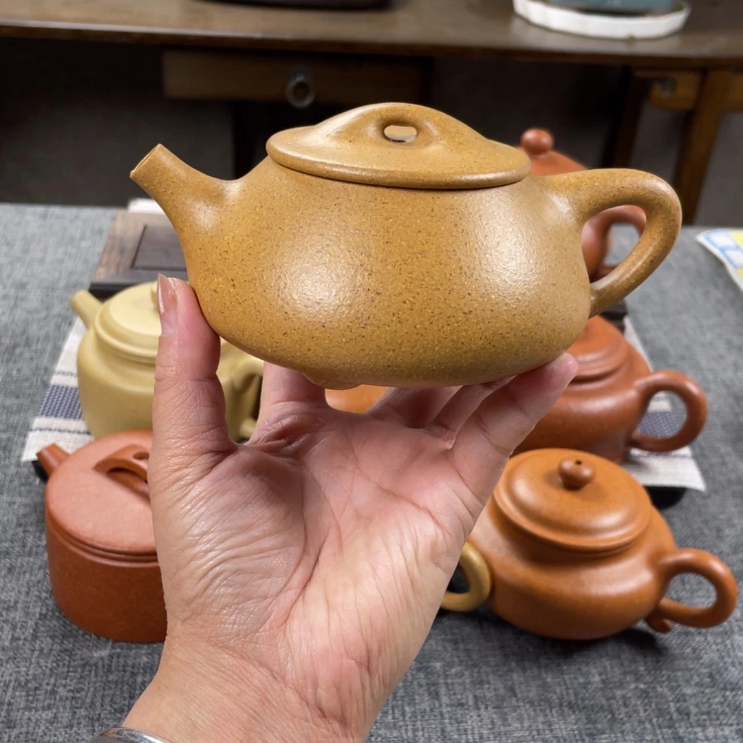 紫砂茶壶黄金段景舟石瓢全手30目240