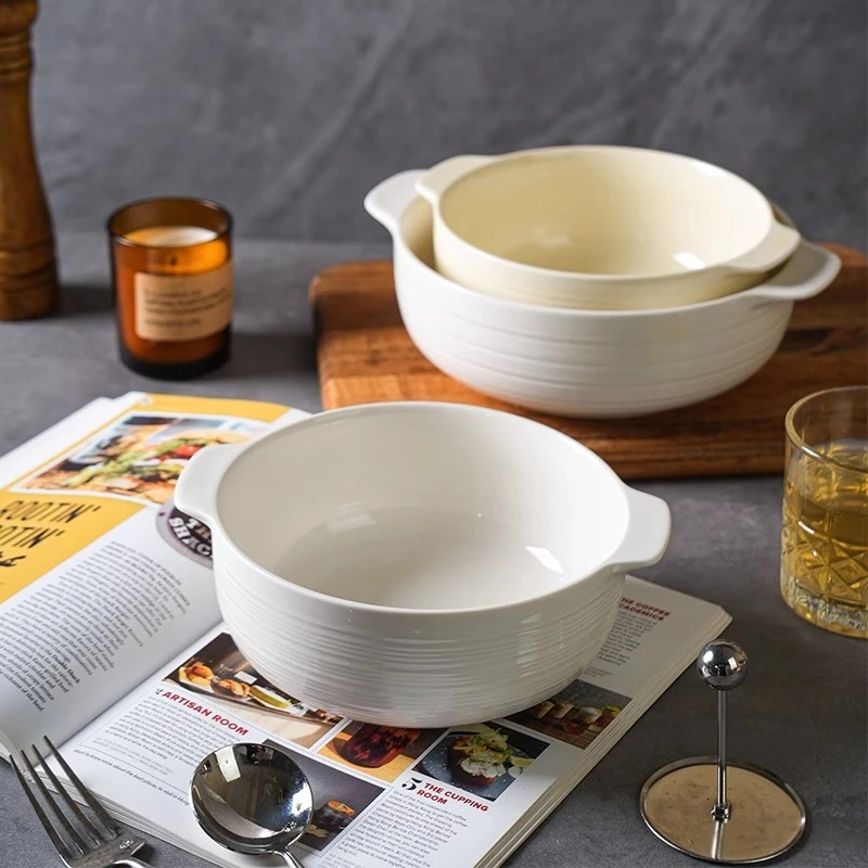 舍里双耳大汤碗家用高级感大号面碗陶瓷汤盆酸菜鱼大盆碗泡面大碗