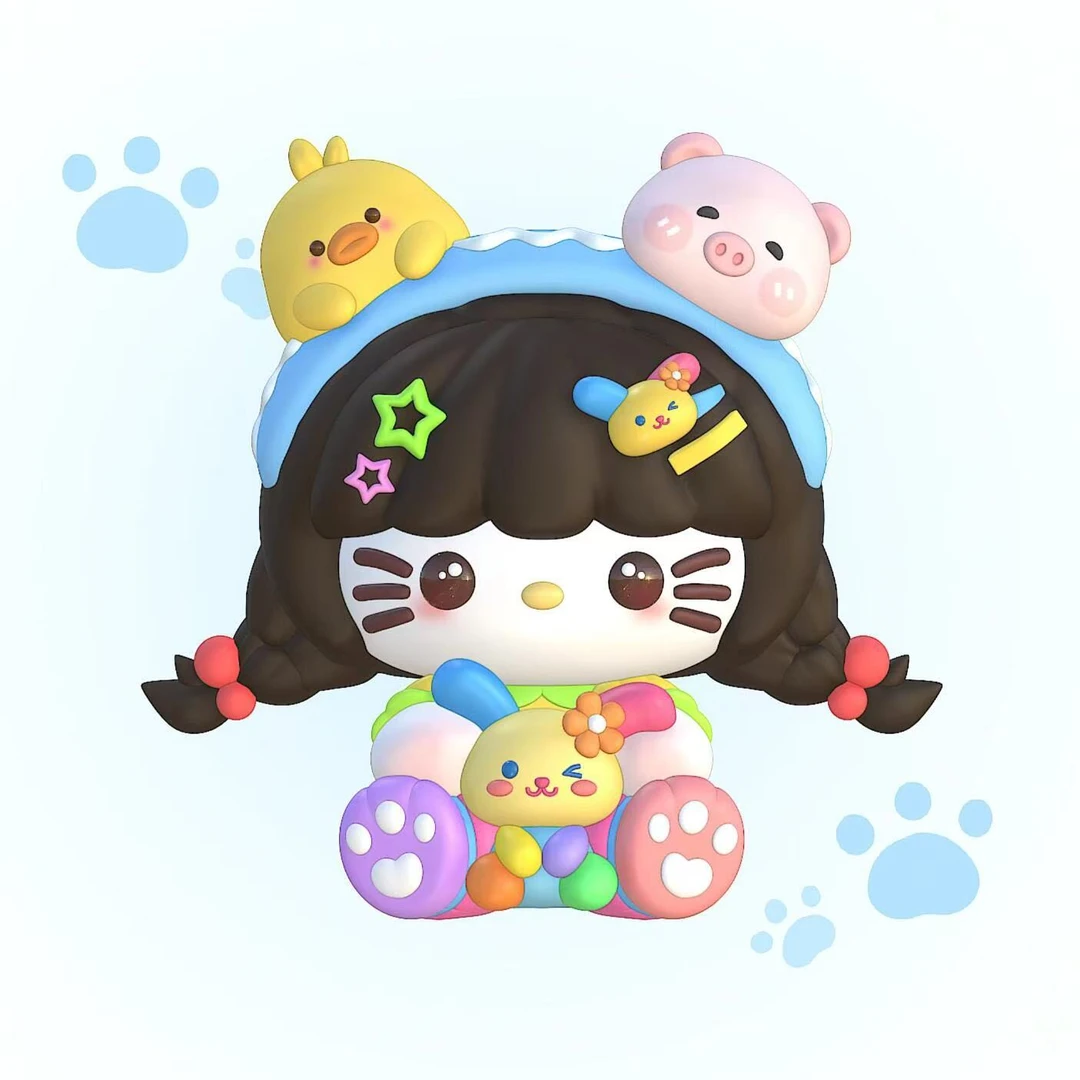 (现货 )潮玩DIY萌粒手作手绘
